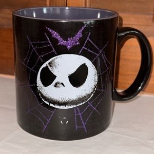 Disney Nightmare Before Christmas Jack Skellington Purple Web & Bat Mug NEW!